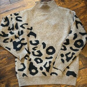 Entro Tan and Black Knit Sweater